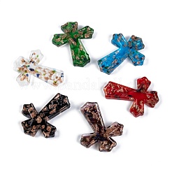 Ручной золотой песок Lampwork большие кулоны LAMP-S098-2-B