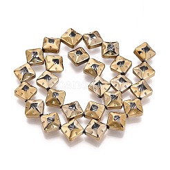 Стеклянные бусины с гальваническим покрытием &nbsp;EGLA-T021-24B