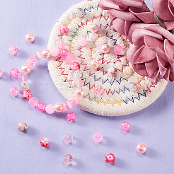 200шт 10 стиля diy наборы стеклянных круглых бусин DIY-CJ0001-95