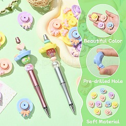 20шт 4 цвета силиконовые бусины&nbsp;SIL-CJ0003-06