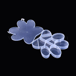 Пластиковые контейнеры для хранения бусин с отпечатком лапы 10 и откидной крышкой&nbsp;CON-T001-05