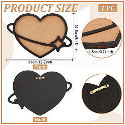 Деревянная настенная витрина для ювелирных изделий пробковый поднос AJEW-WH0348-466C