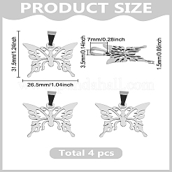 4 шт. подвески из нержавеющей стали 202&nbsp;STAS-LP0003-74