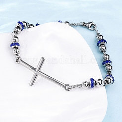 201 браслет из звеньев цепи из нержавеющей стали&nbsp;BJEW-A032-01P-02