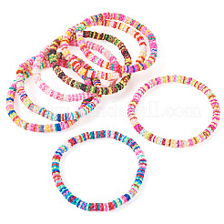 8шт. наборы браслетов из бисера и бусин ручной работы из полимерной глины heishi&nbsp;BJEW-TAC0030