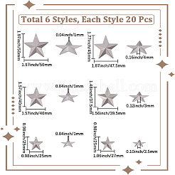 120 шт. 6 стиля железных подвесок и украшений для витрин&nbsp;AJEW-GF0012-14
