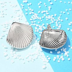 Латунные серьги-гвоздики для женщин&nbsp;EJEW-U036-01P-01