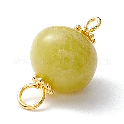 Connecteurs de liens en jade olive naturel&nbsp;PALLOY-JF01091-05
