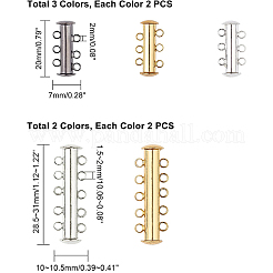 Chiusure a scorrimento in ottone a più fili&nbsp;KK-PH0036-48-WH