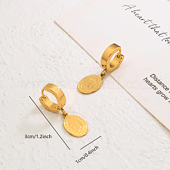 Овальные серьги-кольца из нержавеющей стали&nbsp;UB2921