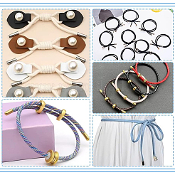 40 шт. 2-х цветные заглушки для концов шнура из нержавеющей стали 304 STAS-UN0056-75