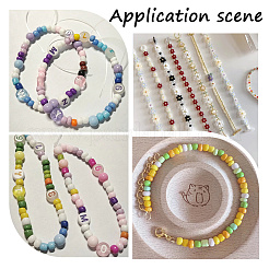 Наборы для изготовления браслетов из круглых стеклянных бусин своими руками&nbsp;DIY-SP0003-49