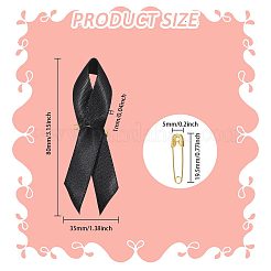 100 épingle à revers en nylon avec ruban de sensibilisation pour vêtements et sacs à dos&nbsp;JEWB-GL0001-03A
