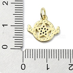 Pendentifs en laiton avec zircon cubique micro pavé&nbsp;KK-H475-19G-07
