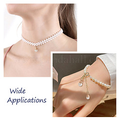 50 шт. 5 стиля подвески из искусственного жемчуга из смолы&nbsp;RESI-CD0001-16