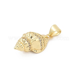 Pendentifs avec zircon cubiques à micro-pavés en laiton&nbsp;KK-D317-096G
