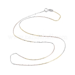 925 collane a catena in argento sterling per donna&nbsp;NJEW-A014-06