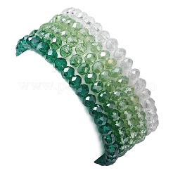 5 juego de pulseras elásticas con cuentas de vidrio&nbsp;BJEW-JB09677-04