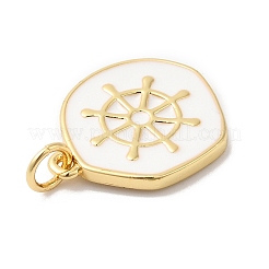 Подвески из латуни с эмалью в стойку&nbsp;KK-R144-01G