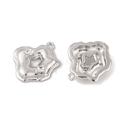 Латунные микропаве прозрачные подвески с фианитом&nbsp;LS-KK-L212-09P