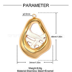 Anhänger aus Edelstahl 304&nbsp;STAS-OY012-74G