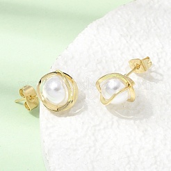 Boucles d'oreilles en laiton pour femmes&nbsp;EJEW-F421-02G