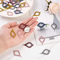 50 шт. 5-х цветные филигранные подвески из нержавеющей стали 430 STAS-PJ0001-15