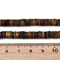 Природных тигровый глаз бисер нитей G-T142-6mm-06