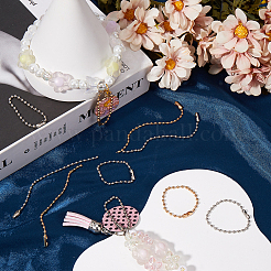 200шт 2 цвета железные шариковые цепи с разъемами IFIN-SP0001-15