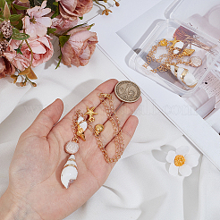 2 шт. подвеска из сплава и натуральной ракушки&nbsp;HJEW-DR00184