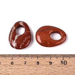 天然石レッドジャスパーペンダント  ティアドロップチャーム  24.5~25x18~18.5x5.5~6.5mm  穴：8.5~9.5x7~7.5mm&nbsp;G-N361-06C