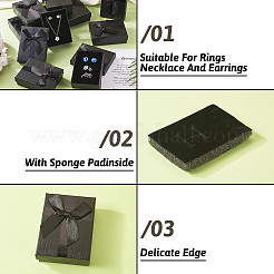 Прямоугольные бумажные подарочные коробки с бантом CON-TAC0010-89D