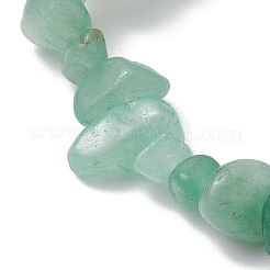 Braccialetti elastici con perline di avventurina verde naturale&nbsp;BJEW-JB11245-05