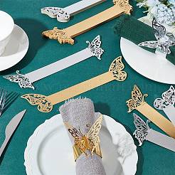 100 шт. 4 стиля металлических бумажных колец для салфеток AJEW-GO0002-04