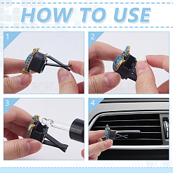 4 пакетик морская черепаха сплав горный хрусталь автомобильные зажимы для воздуховодов&nbsp;AJEW-ME0001-14