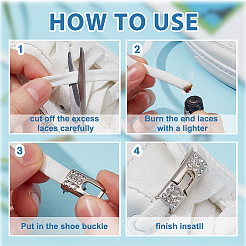 Rechteckige Schuhschnallenclips aus Messing und Zinklegierung mit Strassen&nbsp;FIND-HY0003-93P
