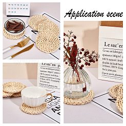 Тканые салфетки ручной работы из кукурузной соломы AJEW-WH0016-79