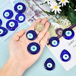 12шт 3 стиля ручной работы лэмпворк сглаз кулоны LAMP-NB0001-45