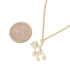Женские ожерелья-цепочки с подвеской в виде медведя из сплава 304 из нержавеющей стали&nbsp;NJEW-JN05739