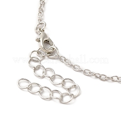 Красочное сердце со стразами и ожерельем-пандантом в виде единорога с цепочками-кабелями&nbsp;LS-NJEW-K246-01P