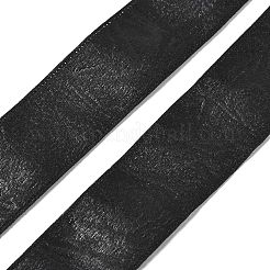 合成皮革ポリエステルリボン  衣服アクセサリー用  ブラック  1インチ（25mm）  約20.00ヤード（18.29m）/ロール&nbsp;DIY-R050-02A
