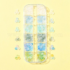 420 шт. 6-х цветные матовые прозрачные акриловые бусины OACR-FS0002-17A