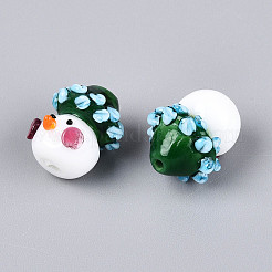 Рождественские бусины лэмпворк ручной работы&nbsp;LAMP-T022-29