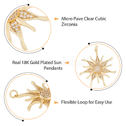 5 шт. Латунные подвески с микропаве&nbsp;FIND-DC0006-36