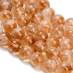 Colliers de perles de citrine naturelle en forme de cœur&nbsp;GG-T002-A01-12mm