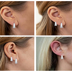 2 пара латунных серег-колец 2 стилей&nbsp;EJEW-LP0001-58P