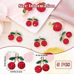 5 ciondolo con strass in pasta polimerica fatto a mano&nbsp;CLAY-SZ0002-20B