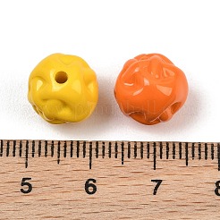 ベーキングペイント不透明アクリルビーズ  ラウンド  ミックスカラー  11x11.5x10.5mm  穴：1.8mm&nbsp;AC-CBA9EC7-01