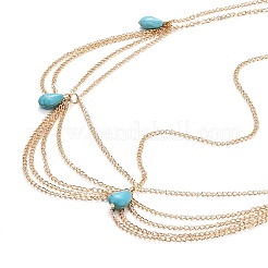 Женская модная металлическая повязка на голову с цепочкой OHAR-R150-03