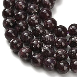 Натуральный лепидолит / пурпурный слюдяный камень бисер пряди&nbsp;G-H335-B03-8mm-A